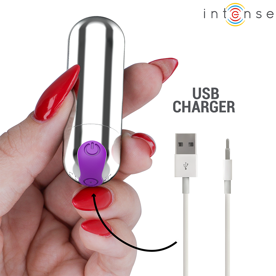 INTENSE - KAREN MINI VIBRANTE RECHARGEABLE ARGENT