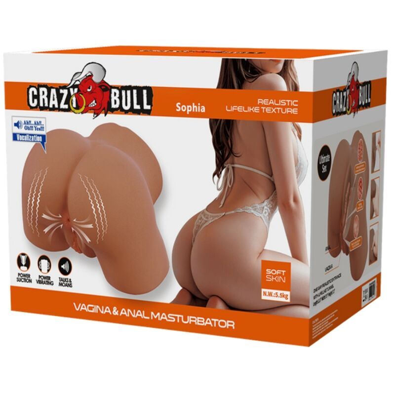 Crazy Bull – Sophia Fessier Réaliste Vibrant et Aspirant avec Son 5,5 kg