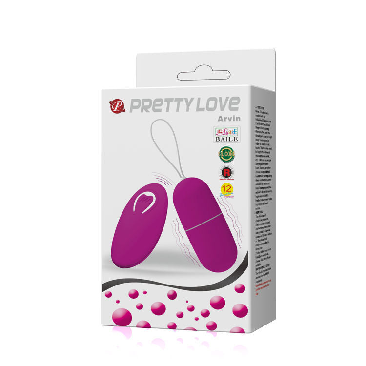 Pretty Love – Oeuf Vibrant Arvin Télécommande 12V