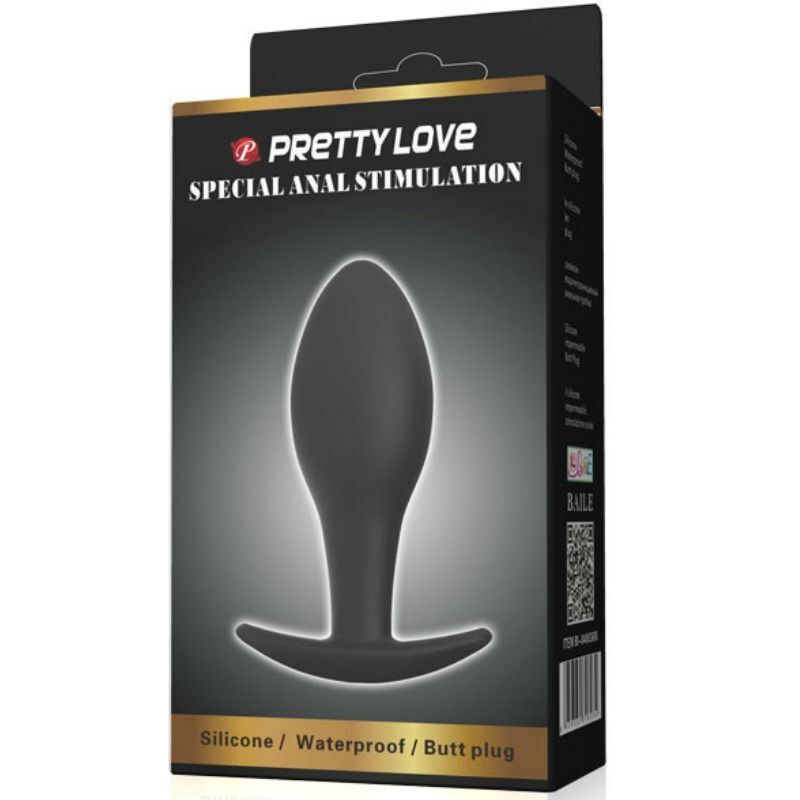Pretty Love – Plug Anal Ancre En Silicone 8.5 CM Noir