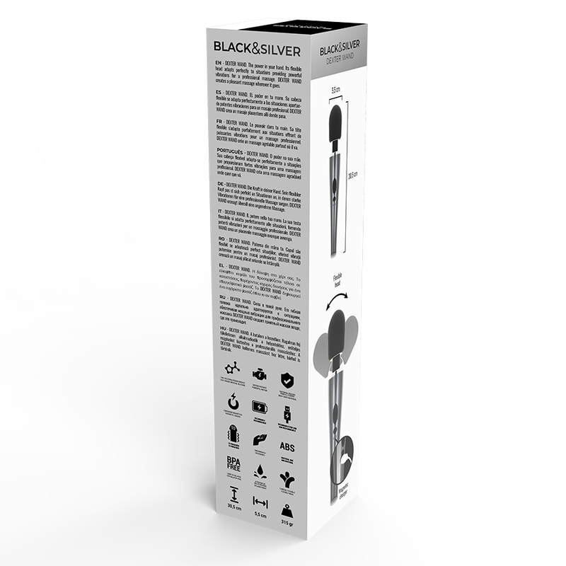 Black&Silver – Dexter Wand de Massage