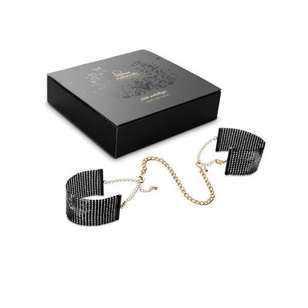 Bijoux Indiscrets – Désir Métallique Menottes en Maille Métal Noir