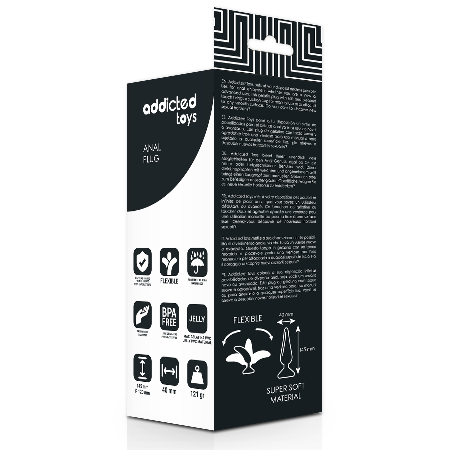Addicted Toys – Plug Anal 14.5 CM Noir