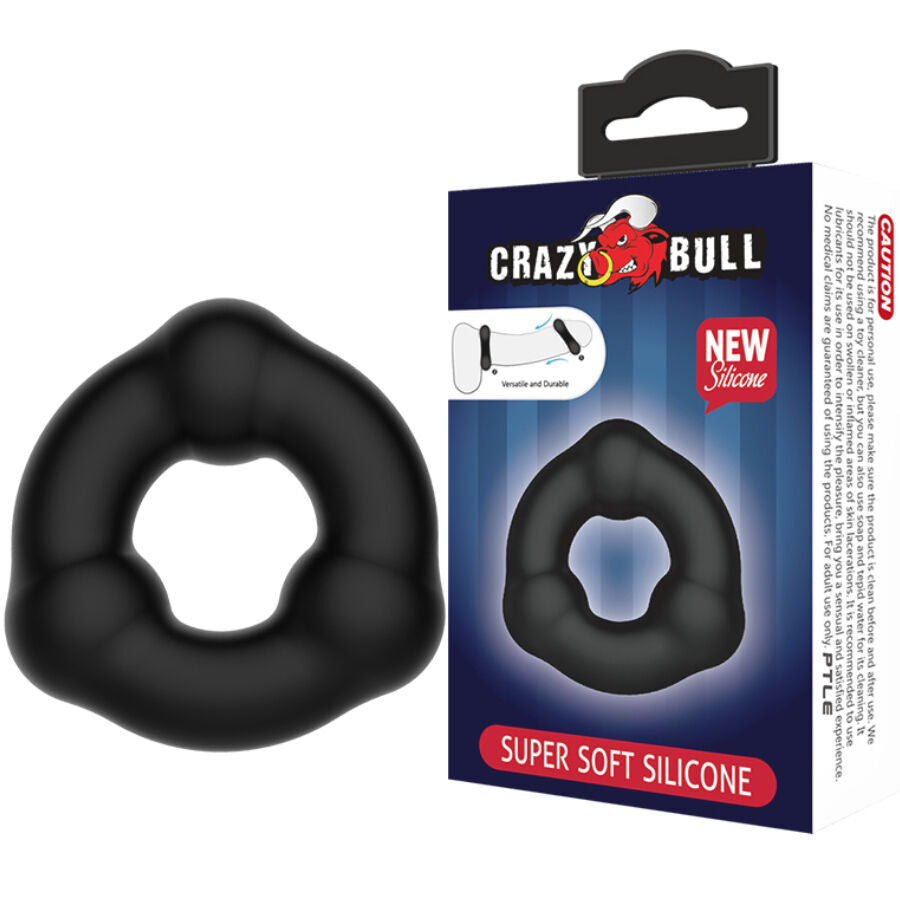 CRAZY BULL - BAGUE EN SILICONE ULTRA DOUX AVEC NODULES