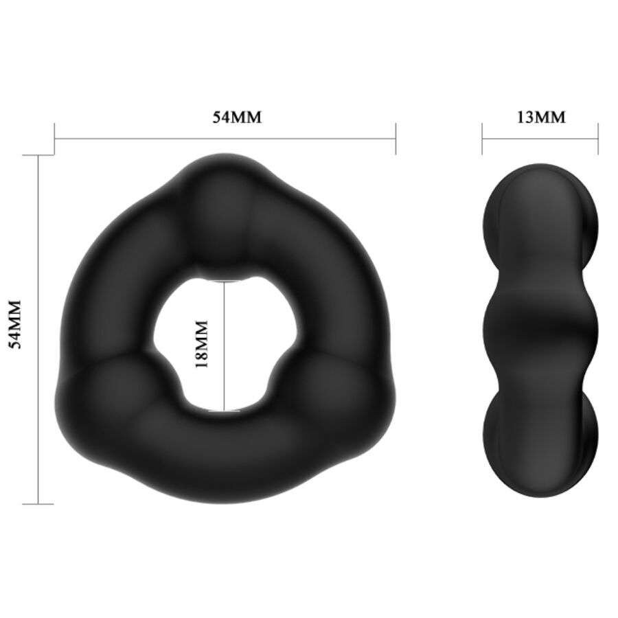 CRAZY BULL - BAGUE EN SILICONE ULTRA DOUX AVEC NODULES