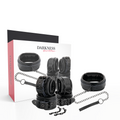 Darkness – Menottes et Collier en Cuir Noir