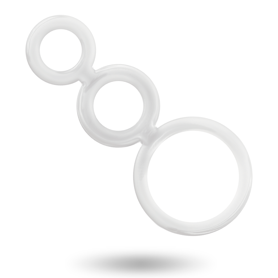 Addicted Toys – Set d’Anneaux Pénis et Testicules Transparents