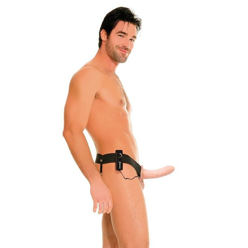 Fetish Fantasy – Harnais Vibromasseur Creux pour Lui et Elle Naturel 14 cm