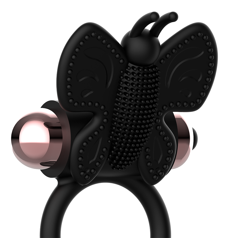 Coquette Chic Desire – Cockring Papillon Vibrant Noir/Or