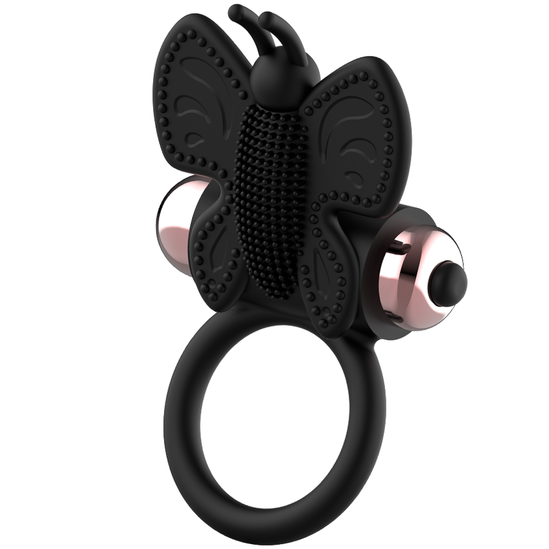 Coquette Chic Desire – Cockring Papillon Vibrant Noir/Or