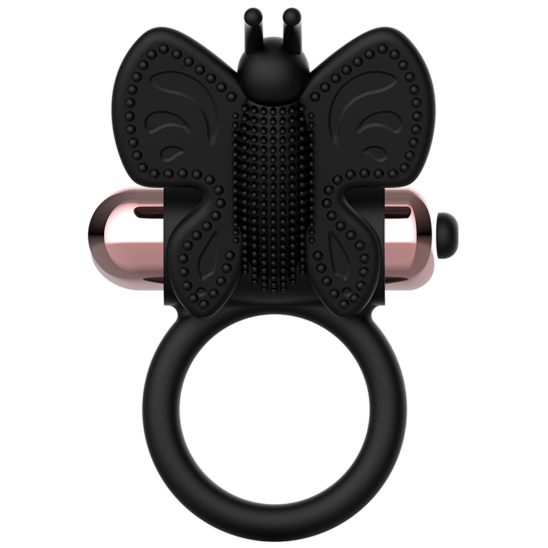 Coquette Chic Desire – Cockring Papillon Vibrant Noir/Or