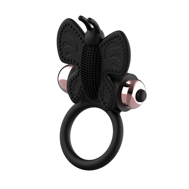 Coquette Chic Desire – Cockring Papillon Vibrant Noir/Or