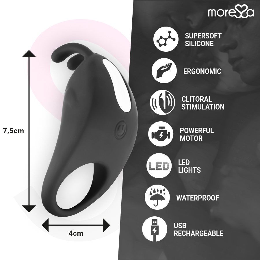 MORESSA - BRAD PREMIUM SILICONE RECHARGEABLE NOIR
