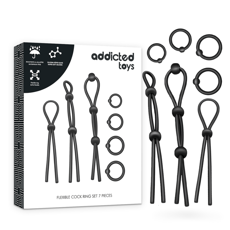 Addicted Toys – Kit de 7 Anneaux Péniens en Silicone