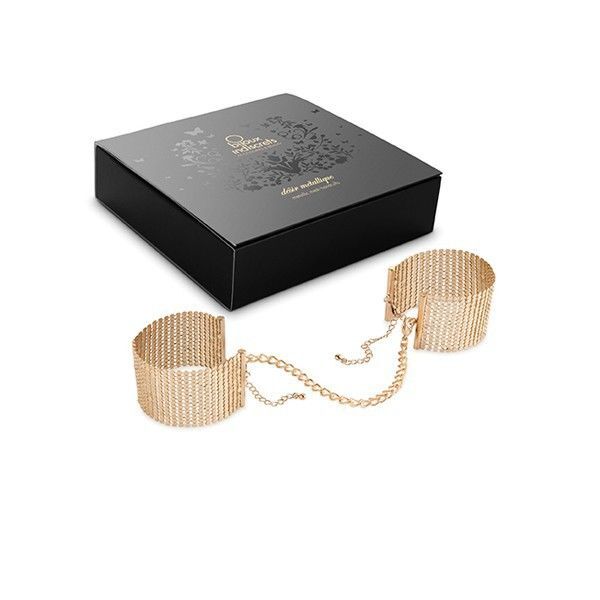 Bijoux Indiscrets – Désir Métallique Menottes Maille Métal Doré