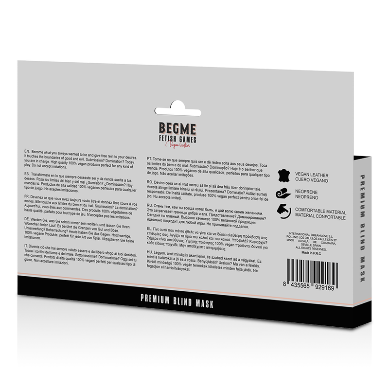 Begme – Masque Premium Édition Rouge avec Doublure en Néoprène