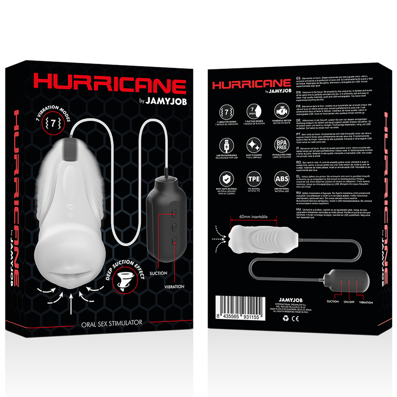 Jamyjob – Hurricane Masturbateur Aspirant Effet Fellation