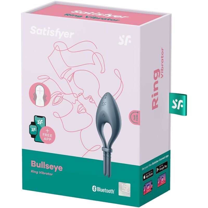Satisfyer – Bullseye anneau vibrant connecté Gris