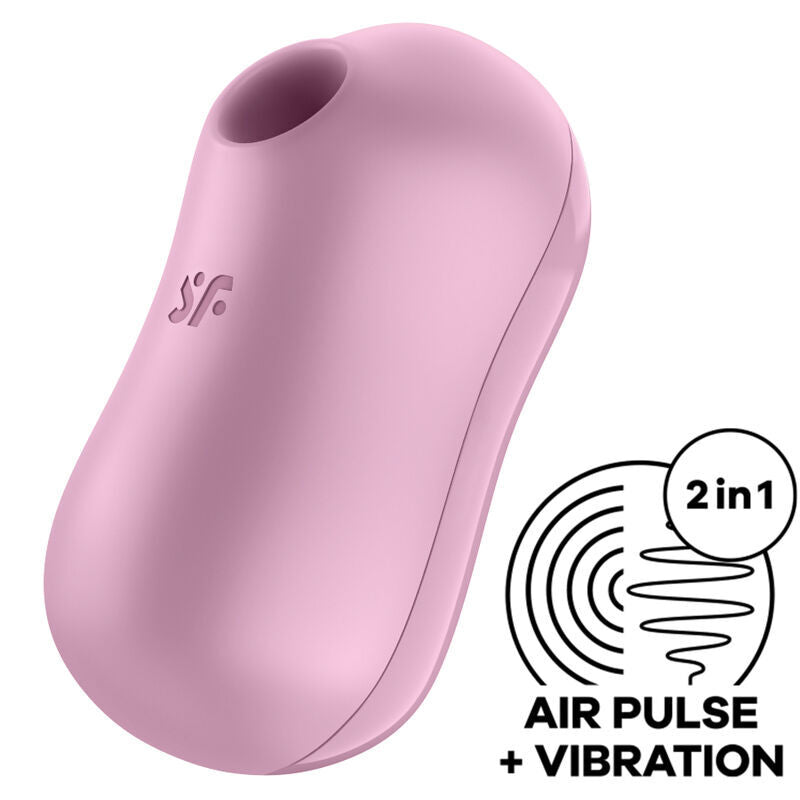 SATISFYER - STIMULATEUR ET VIBRATEUR D''IMPULSIONS D''AIR DE BARBE À COTON LILAS