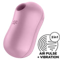SATISFYER - STIMULATEUR ET VIBRATEUR D''IMPULSIONS D''AIR DE BARBE À COTON LILAS
