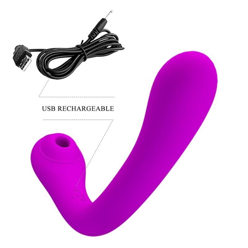 Pretty Love – Alex Vibromasseur et Stimulateur Clitoridien à Aspiration Lilas