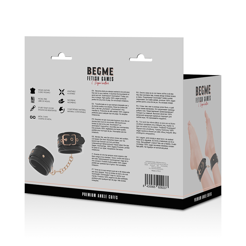 Begme – Black Edition Premium Menottes de Chevilles