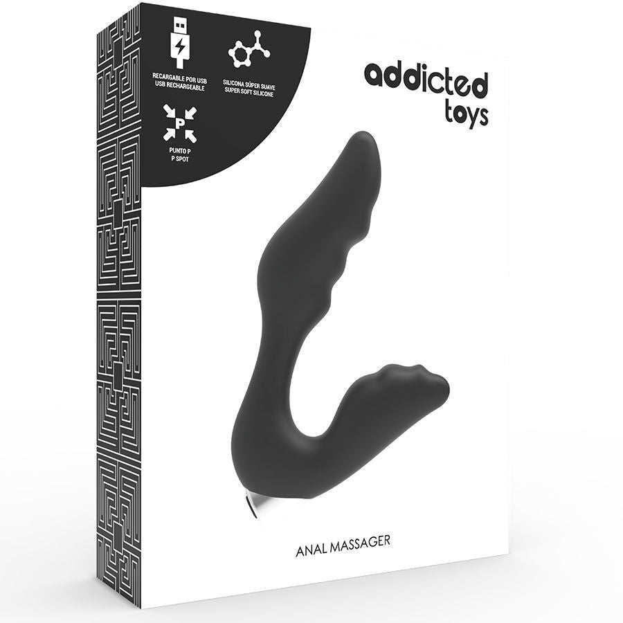 Addicted Toys – Vibrateur Prostatique Rechargeable Modèle 6 – Noir
