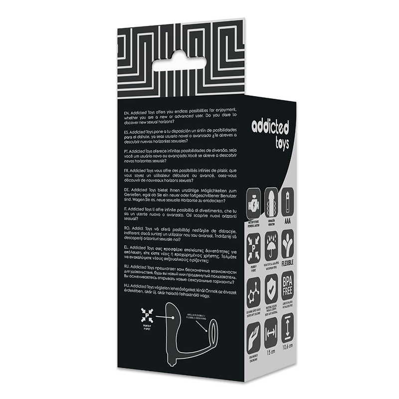 Addicted Toys – Plug Anal Vibrant Avec Anneau Pénis