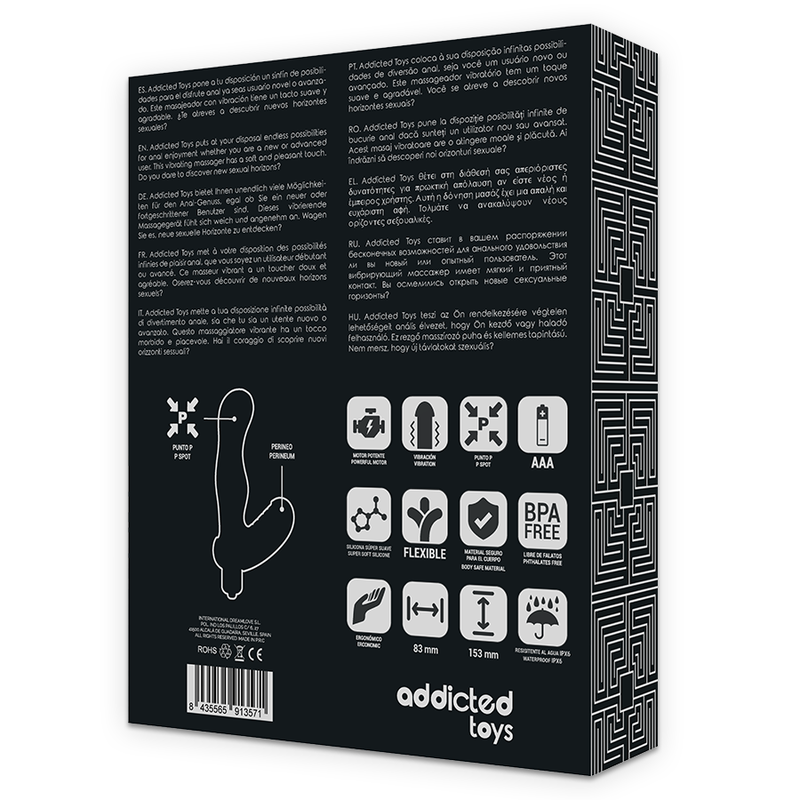 Addicted Toys – Stimulateur Anal de Prostate en Silicone P-Spot Vibe